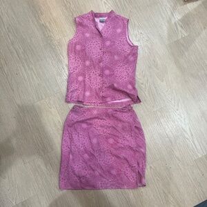 Columbia wrap Skirt and shirt Set